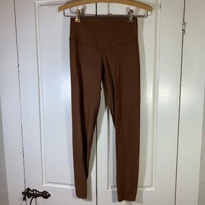 Aerie Offline Real Me Xtra High Rise 7/8 Legging Brown S P Yoga Workout Gym